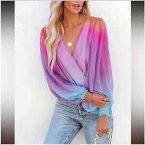 VICI Ombre Rainbow Bodysuit Longsleeve multicolor Size S